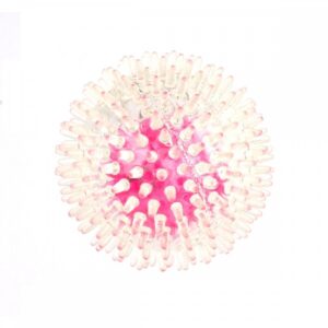 Little&Bigger TPR Ball med pigger LED Rosa 8 cm