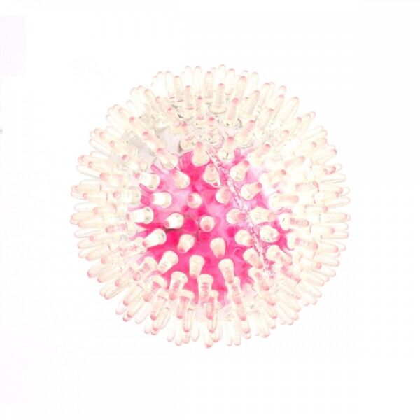 Little&Bigger TPR Ball med pigger LED Rosa 8 cm