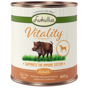 Lukullus Vitality immunsystem: Villsvin (kornfritt) - 6 x 800 g