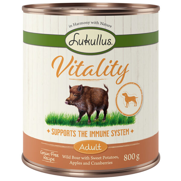 Lukullus Vitality immunsystem: Villsvin (kornfritt) - 6 x 800 g