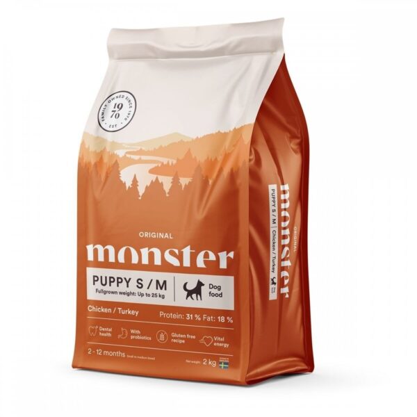 Monster Dog Puppy Small & Medium Chicken & Turkey (2 kg)