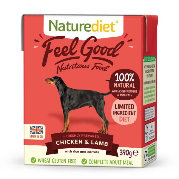 Naturediet Feel Good Kylling og lam (390 g)