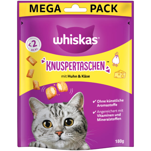 Whiskas Temptations - Kylling og ost (180 g)