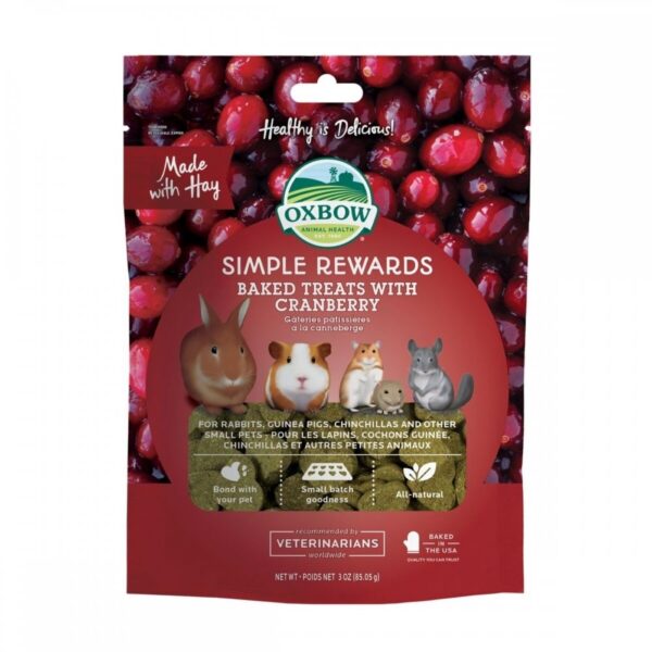 Oxbow Simple Rewards Baked Treats with Cranberry 85 g