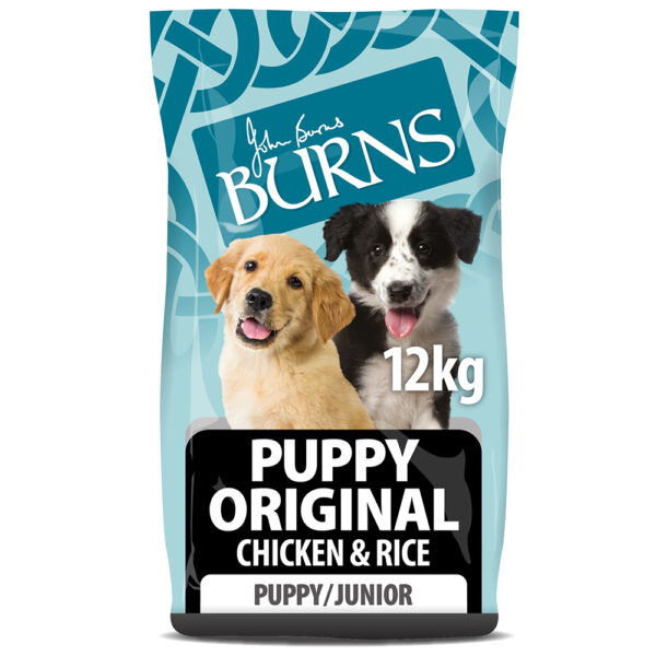 Burns Puppy Original - kylling og ris - Økonomipakke: 2 x 12 kg