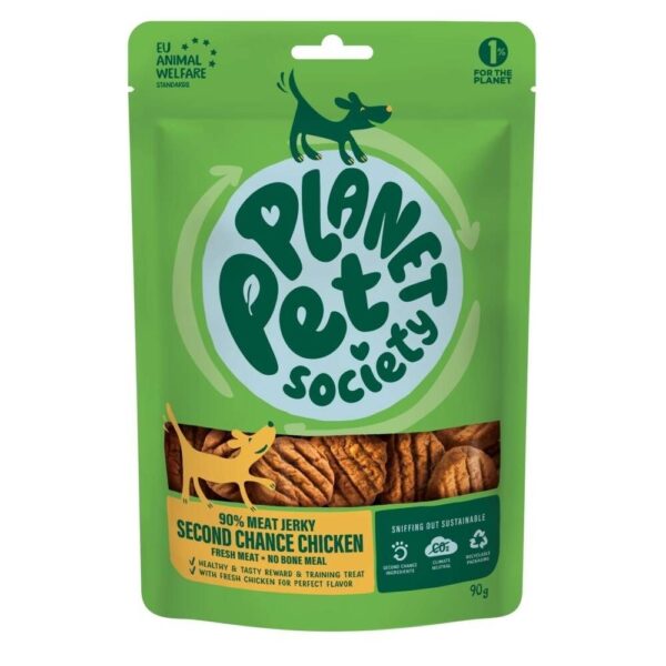 Planet Pet Society Dog Jerky Hundegodteri Kylling 90 g