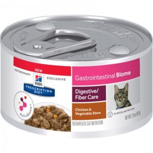 Hill's Prescription Diet Feline Gastrointestinal Biome Digestive Care/Fibre Care Stew Chicken & Vegetables 82 g