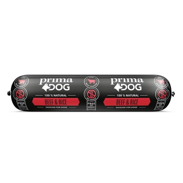 PrimaDog Sausage Beef & Rice 800 g