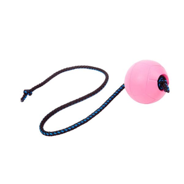 ProDog Myk Gummiball med Tau 60 cm (Rosa)