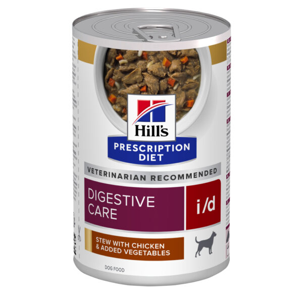 10 + 2 gratis! 12 x 354 g Hill's Prescription Diet - i/d Digestive Care Ragout Hundefôr med kylling