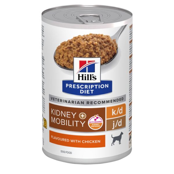 10 + 2 gratis! 12 x 370 g Hill's Prescription Diet - k/d + Mobility med kylling