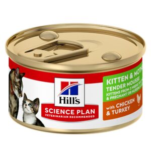 Hill's Science Plan Kitten & Mother Tender Mousse med kylling og kalkun - 48 x 85 g