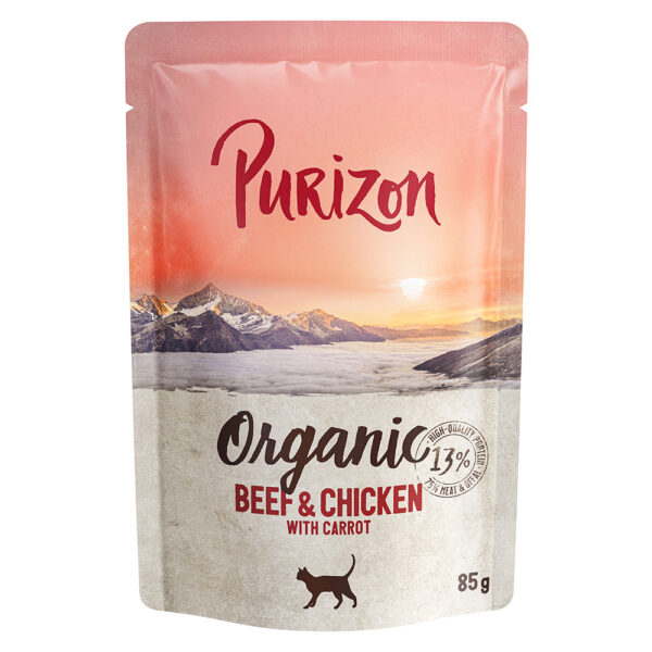 Purizon Organic 6 x 85 g - Storfe og kylling med gulrot