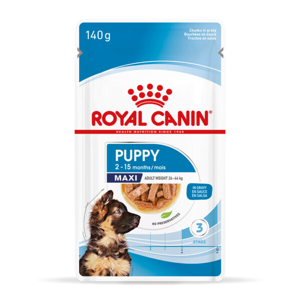 Royal Canin Maxi Puppy i saus - 10 x 140 g Puppy