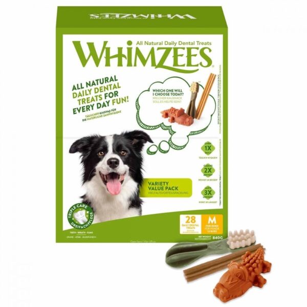 Whimzees Variety Value Box M Bulk 28 pcs