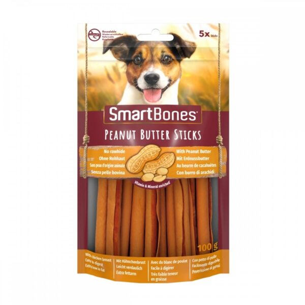 SmartBones Sticks Peanøttsmør 5-pk