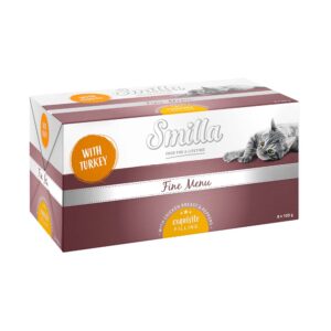 Smilla Fine Menu med nytelsekjerne 24 x 100 g - Kalkun / Kyllingbryst/ Paprika