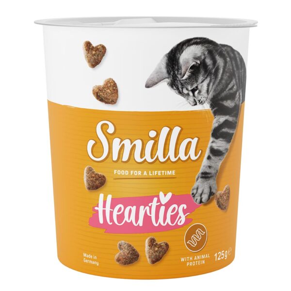 Smilla Hearties kattesnacks - Økonomipakke: 3 x 125 g