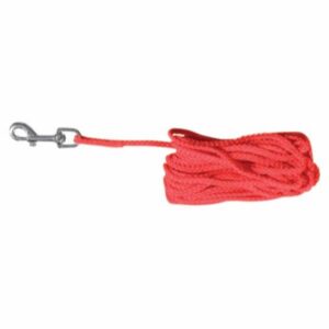 15m Rød nylon sporline / Langline til hund