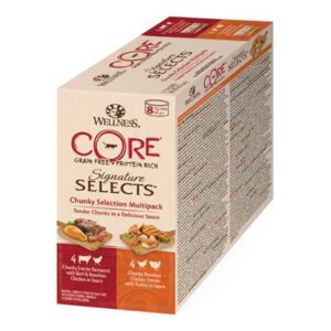 CORE Chunky Selection Multipack våtfôr til katt 8pk