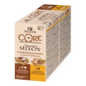 CORE Signature Selects Shredded Selection Multipack våtfôr til katt 8pk