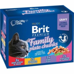 Brit Premium chunk våtfôr til katt