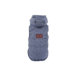 Denim og teddy boblevest til liten hund