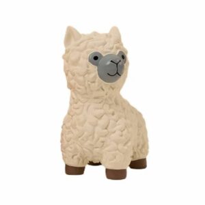 Hvit Alpaca hundeleke med pipelyd