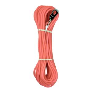 Rosa gummiert sporline / Langline til hund 6mm