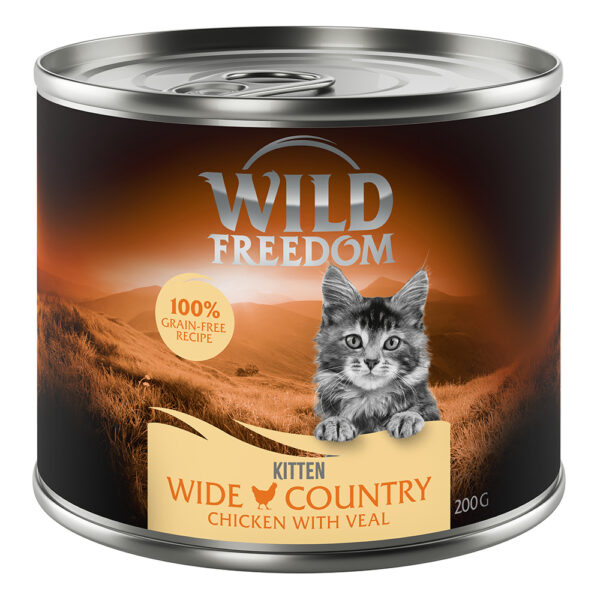 Wild Freedom Kitten - 12 x 200 g Kalv og kylling