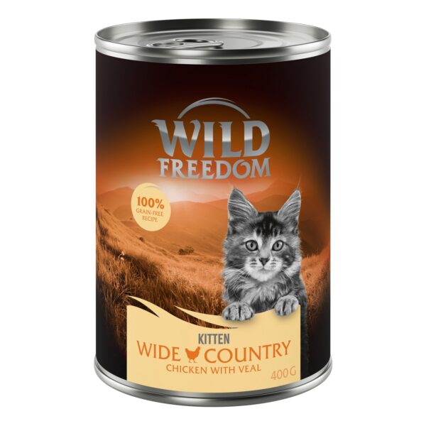 Wild Freedom Kitten 6 x 400 g - Wide Country - Kalv & Kylling