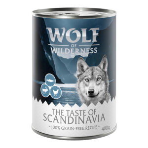 Økonomipakke Wolf of Wilderness "The Taste Of" 24 x 400 g - The taste of Scandinavia