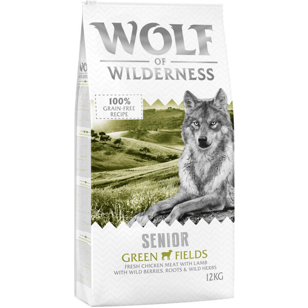 Wolf of Wilderness Senior "Green Fields" - Lam - 12 kg