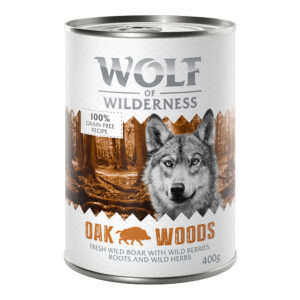 Wolf of Wilderness 6 x 400 g - Oak Woods - Villsvin