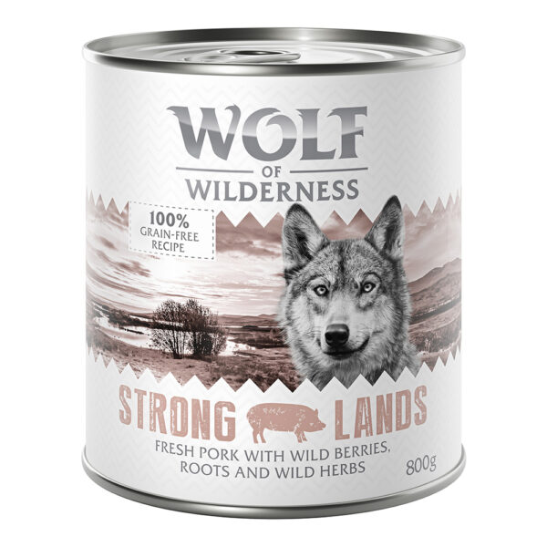 Wolf of Wilderness 6 x 800 g - Strong Lands - Svin