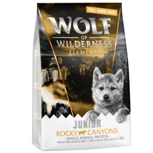 Wolf of Wilderness JUNIOR Rocky Canyons frittgående okse - uten korn - 5 x 1 kg