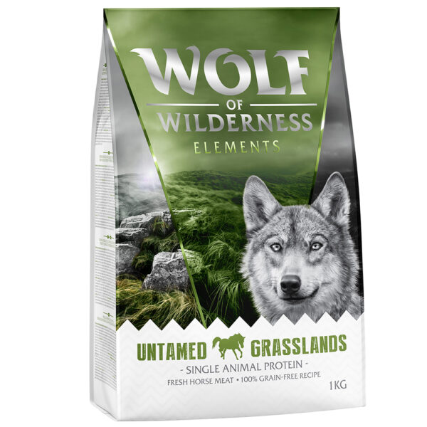 Wolf of Wilderness "Untamed Grasslands" hest - uten korn - 5 x 1 kg