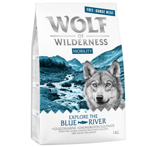 Wolf of Wilderness Free Range hundefôr: Velg mellom tørrfôr eller våtfôr - "Explore The Blue River" Mobility - Frittgående kylling & Lachs (Tørrfôr