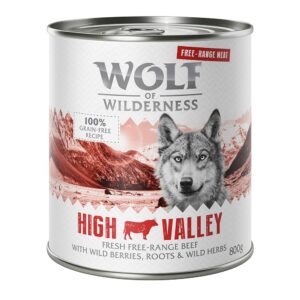 Wolf of Wilderness "Frittgående" 6 x 800 g - High Valley - Frittgående Okse