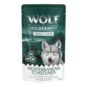 Wolf of Wilderness "Triple Taste" 12 x 125 g - Mediterranean Coastlines - Lam