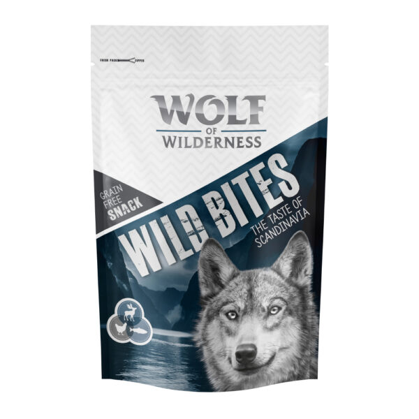 Opptil 20 % rabatt! 2 x 180 g Wolf of Wilderness "Wild Bites"-snacks - The Taste Of Scandinavia - Elg