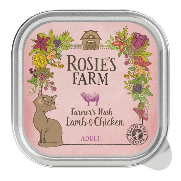 Økonomipakke Rosie's Farm Adult 32 x 100 g - Lam & Kylling