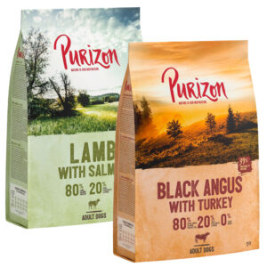 2 x 1 kg Purizon til spesialpris! - Adult Mix: Black-Angus-storfe med kalkun + Lam med laks