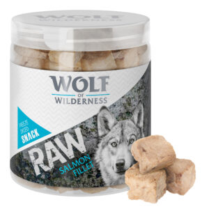 Økonomipakke Wolf of Wilderness RAW - Frysetørkede premiumsnacks - RAW Laks (4 x 70 g)