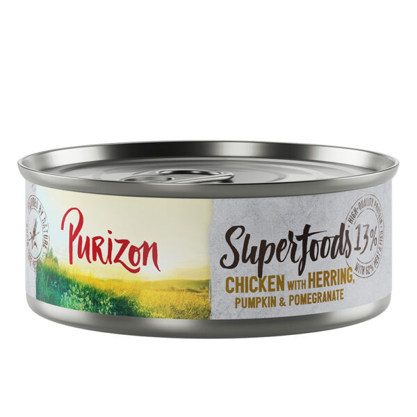 Purizon Superfoods 6 x 70 g - Kylling med sild