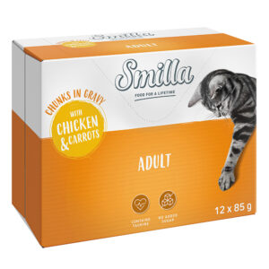 12 x 85 g Smilla godbiter med grønnsaker til prøvepris! - Adult med kylling og gulrøtter