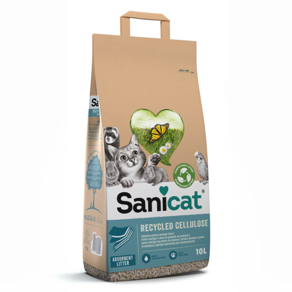 2 x Sanicat kattesand til spesialpris! - Cellulose 2 x 10 l