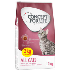 10 + 2 kg gratis! 12 kg Concept for Life for katter i bonuspose - All Cats (10 + 2 kg)