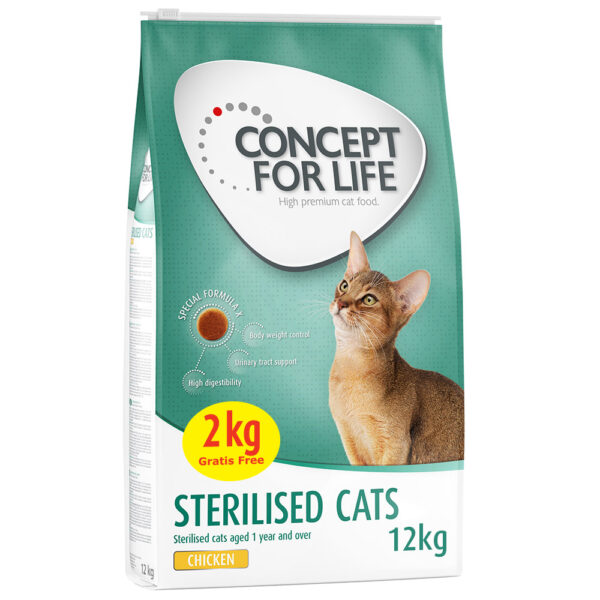 Concept for Life Sterilised Cats Kylling - Bonuspose 10 + 2 kg