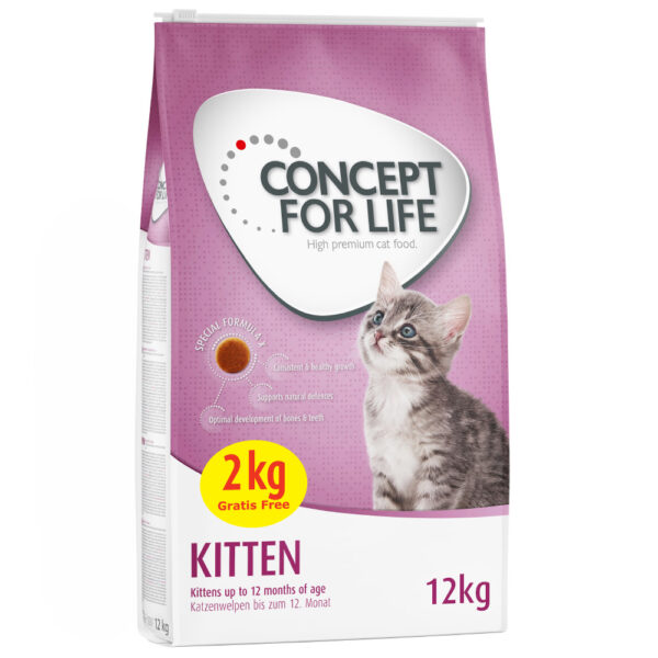 10 + 2 kg gratis! 12 kg Concept for Life for katter i bonuspose - Kitten (10 + 2 kg)